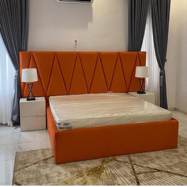 Aminat IV Series Premium 6ft by 6ft Kingsize Bedframe & 2 Bedsides