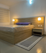 Abba IV Series Premium 6ft by 6ft Kingsize Bedframe with 2 Bedsides with 2 lights