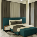 "ShineForth IX" Series Premium 6ft by 6ft Kingsize Bedframe with 2 Bedsides & Footstool