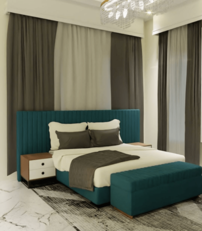 “ShineForth IX” Series Premium 6ft by 6ft Kingsize Bedframe with 2 Bedsides & Footstool Bed Frames Largelife Furnitures