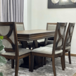 Peace IV Series - Premium Elite Mahogany Finish 6 Seater Dining Set