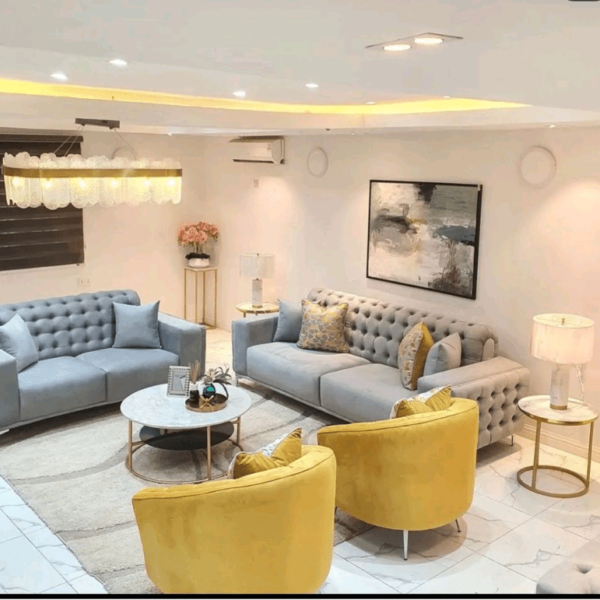 Abass IV SERIES Premium 7 Seater Chesterfield Sofa Set (3+2+1+1)