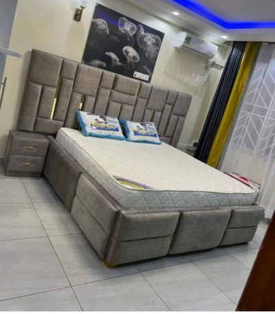 Adesewa IV Series Premium 6ft by 6ft KingSize Bedframe + 2 Bedsides Bed Frames Largelife Furnitures