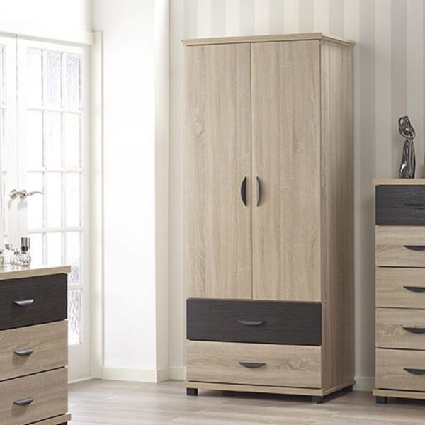 Wardrobe Series 001 – 2 Door Wardrobe 100 Cm by 60cm by H 220cm( MDF FINISH)