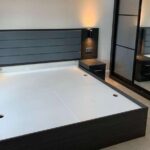 Pamela Series 6ft by 6ft Kingsize Bedframe with 2 Bedsides & Lights