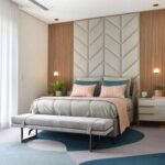 Beatrice IX Series Premium 6ft by 6ft Kingsize Bedframe & Wall Cladding & Footstool