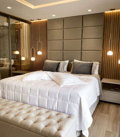 Allure IV Series Premium Cladding 6ft by 6ft Kingsize Bedframe with Bedsides &Ottoman Bed Frames Largelife Furnitures