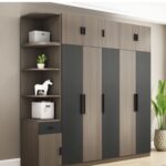 HONEY SERIES 5 DOOR WARDROBE SERIES + MULTI STORAGE ((300cm by 62cm by 245cm(H)
