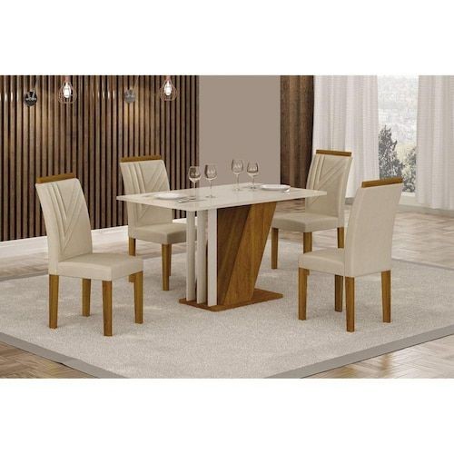 Elevate your dining experience with the Adaugo IX Fabric 4 Seater Dining Set, showcasing a luxurious quartz marble top and striking geometric base. Perfect for modern dining rooms, this elegant set is beautifully arranged on a light rug and features four stylish wine glasses—ideal for gatherings or everyday meals. Add a touch of sophistication to your home décor with this contemporary dining table and chair set.