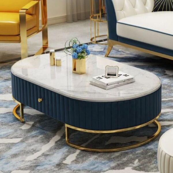 Acorn IV Series  Centre Table (With Premium Quartz Marble Top)