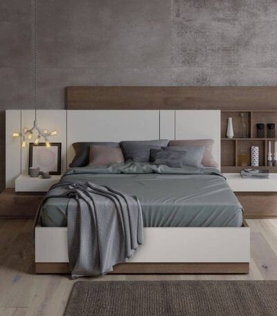 “”Amirat IX”” Series Premium 6ft by 6ft Bedframe + 2 bedsides Bedroom Largelife Furnitures