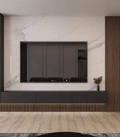 “Abejide V” Series Premium TV Entertainment Unit (10ft by 8ft Height) Living Room Largelife Furnitures