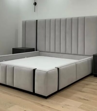 “”””Deep Ocean Series”””” Premium Fabric 6ft by 6ft KingSize Bedframe + 2 Bedframes Bedroom Largelife Furnitures