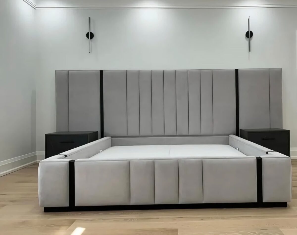 """"Deep Ocean Series"""" Premium Fabric 6ft by 6ft KingSize Bedframe + 2 Bedframes - Image 2