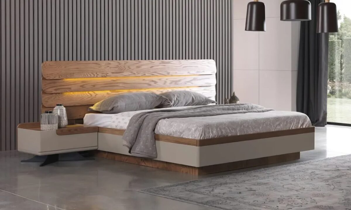 """"Morning Dew IX""""" Series  Premium Elite 6ft by 6ft KingSize Bedframe + 2 Bedsides (with inbuilt lights) - Image 6