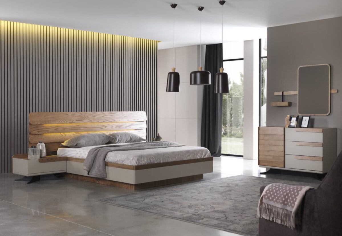 """"Morning Dew IX""""" Series  Premium Elite 6ft by 6ft KingSize Bedframe + 2 Bedsides (with inbuilt lights) - Image 7