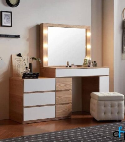 “Truth Series 001” Premium Dresser Set (with lights and stool) Bedroom Largelife Furnitures
