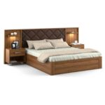 """""""Zion IV Series"""""""Premium 6ft by 6ft King-size Bedframe+ 2 bedsides + Lights