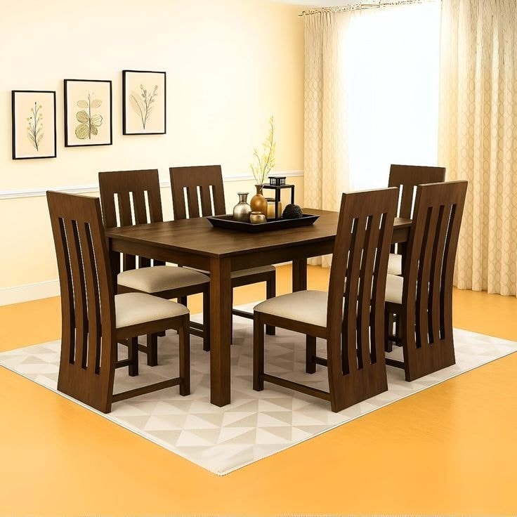 IMG-20260531-WA0025 """""""Adaba IV""""""" Series Premium Mahogany 6 Seater Dining Set Set - Image 1