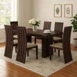 """"""Adaba V"""""" Series Premium Mahogany 6 Seater Dining Set  Set