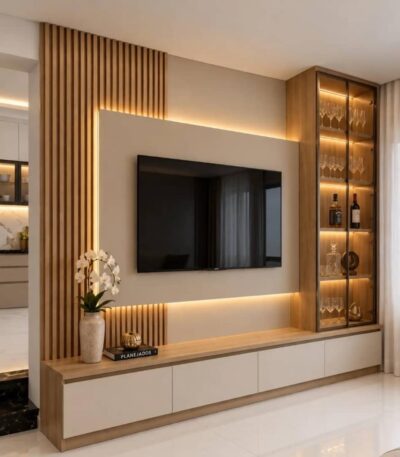 Rahama series IV premium TV entertainment unit (8ft by 8ft height) Living Room Largelife Furnitures