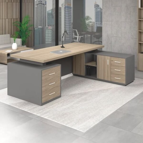 Maison series - 5ft by 4ft Office Table with Mobile Drawers