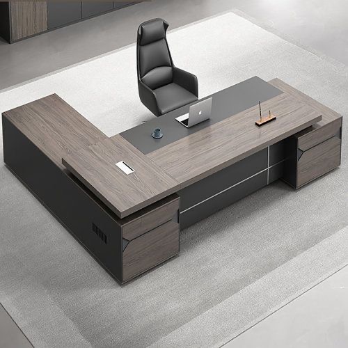 The Noir Series - 6ft by 5ft Office Table with Mobile Drawer